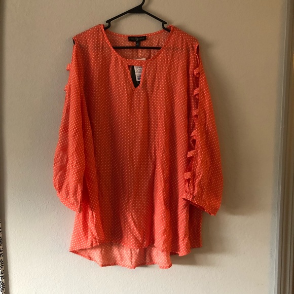 Fred David Tops - Plus Size Polka Dot Blouse Fred David Tops - Plus Size Polka Dot Blouse